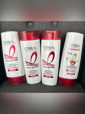 NEW 🆕 Bundle L’Oreal Total Repair 5 / 2 shampoos 2 conditioners 4x591 ml